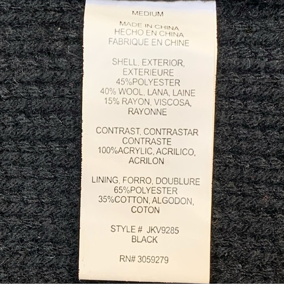 Thread & Supply~Womens Southwestern Print Faux Fur Collared Wool Blend Vest~Sz M - Picture 15 of 16